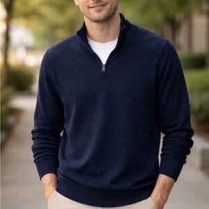 Barneys New York Men's Black Zip-Up Sweater 100% Cashmere Size XL Made in Italy